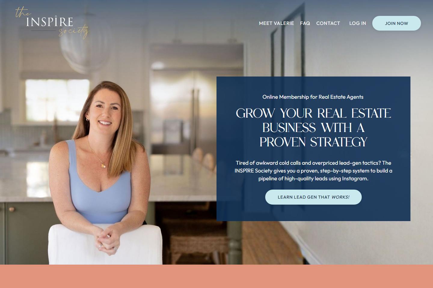 Inspire Society: Kajabi course automations website sample
